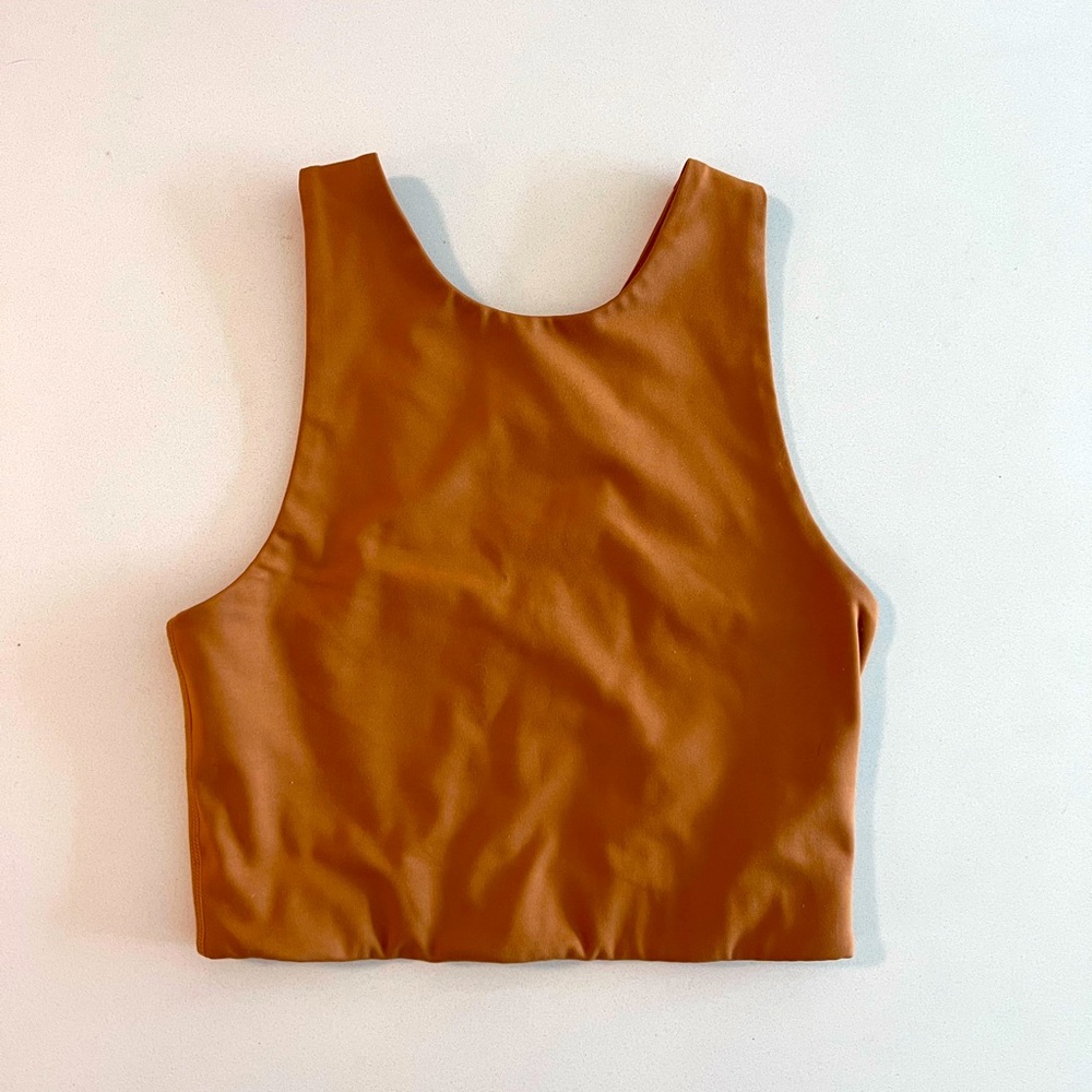 Girlfriend Collective Dylan Tank Bra - Saddle XS